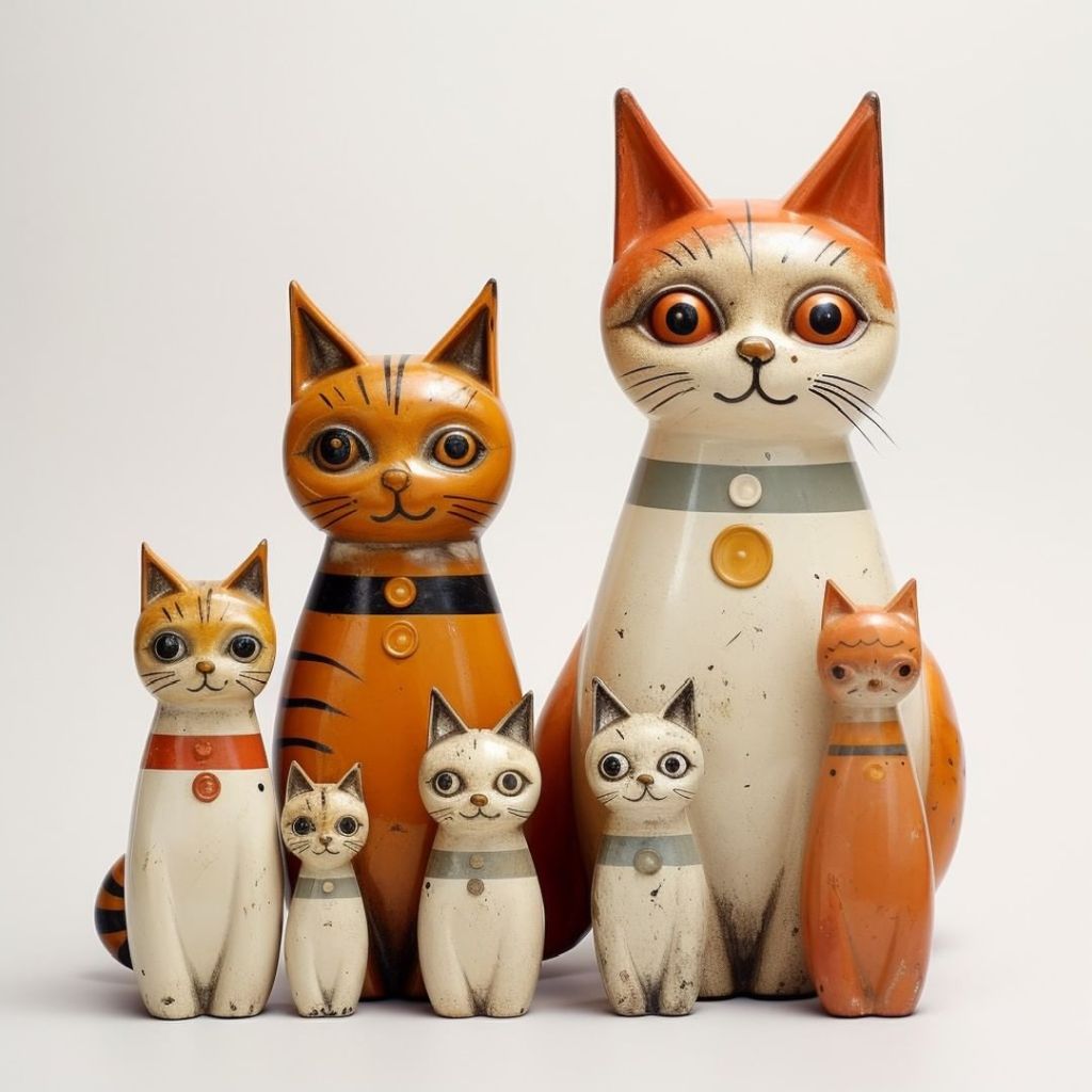 Cat Conclave in Cream and Orange
